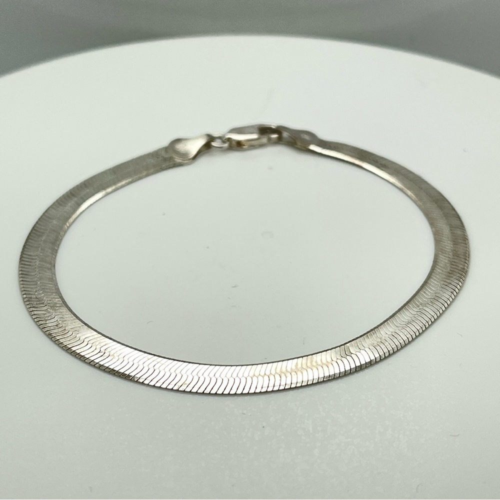 Herringbone bracelet Sterling silver 8 inches